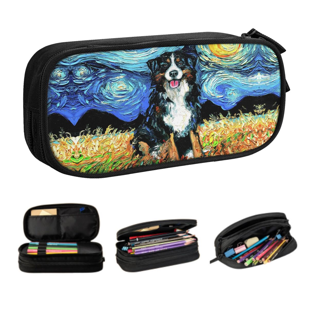 Pet X Supplies & Tack Reviews - Kotak Pensil Anjing Gunung Bernese Malam