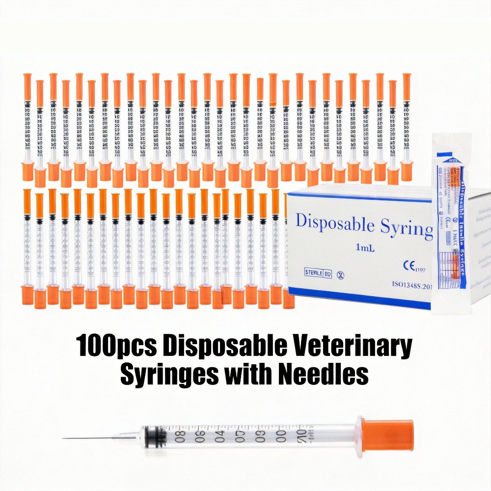Pet Supplies For Dogs - 100pcs Suntikan Sekali Pakai 1ml 0.5ml