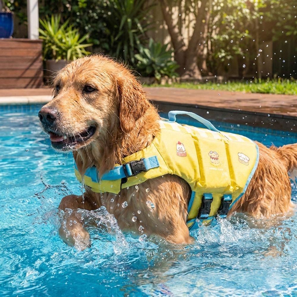 Dog Life Jacket - Jaket Pelampung Anjing Tahan Air, Dapat