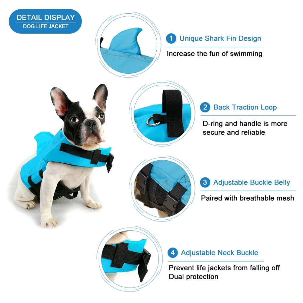 Rompi Pelampung Anjing Shark F - Dog Life Jacket ulasan dan harga
